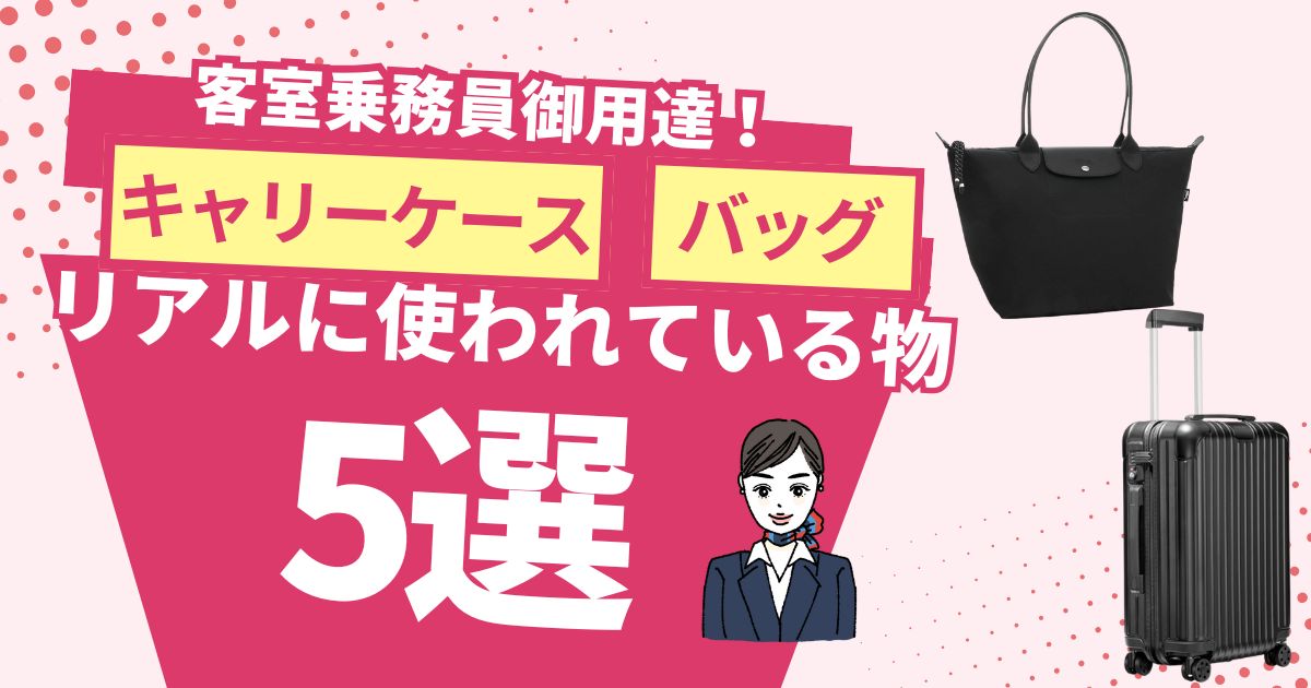 CA御用達旅のプロが愛用するおすすめバッグ・キャリーケース5選 